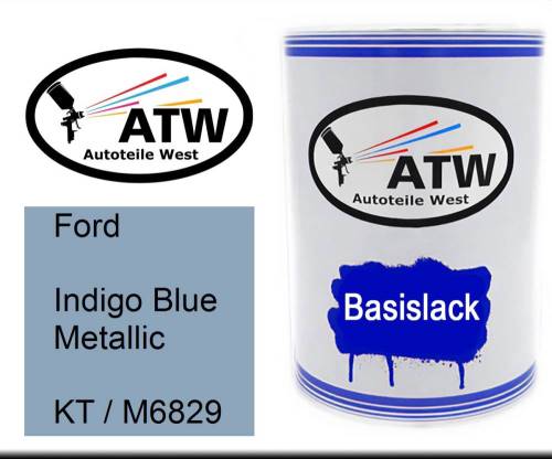 Ford, Indigo Blue Metallic, KT / M6829: 500ml Lackdose, von ATW Autoteile West.